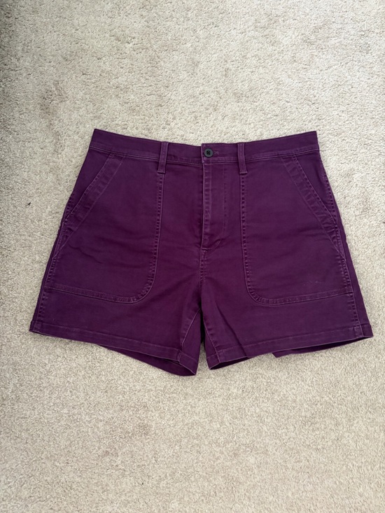 Madewell Pants - Madewell High-Rise Utility Shorts in Deep Plum